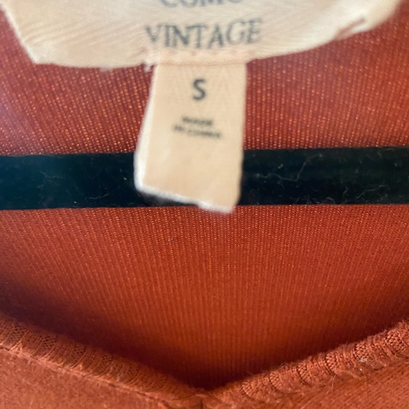 Comp Vintage burnt orange half sleeve dress shirt - Picture 3 of 3